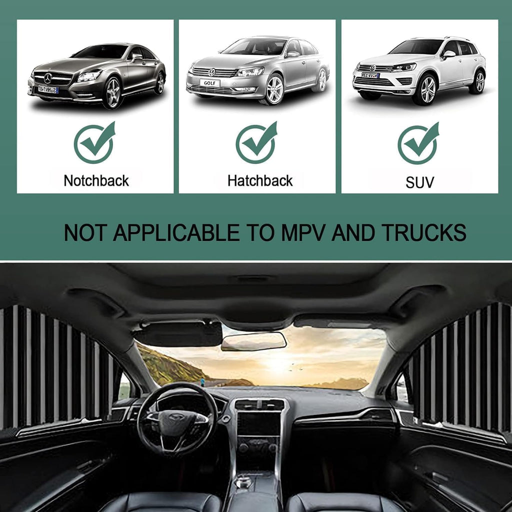 Magnetic car window curtain sunshade – photo 8 of 13