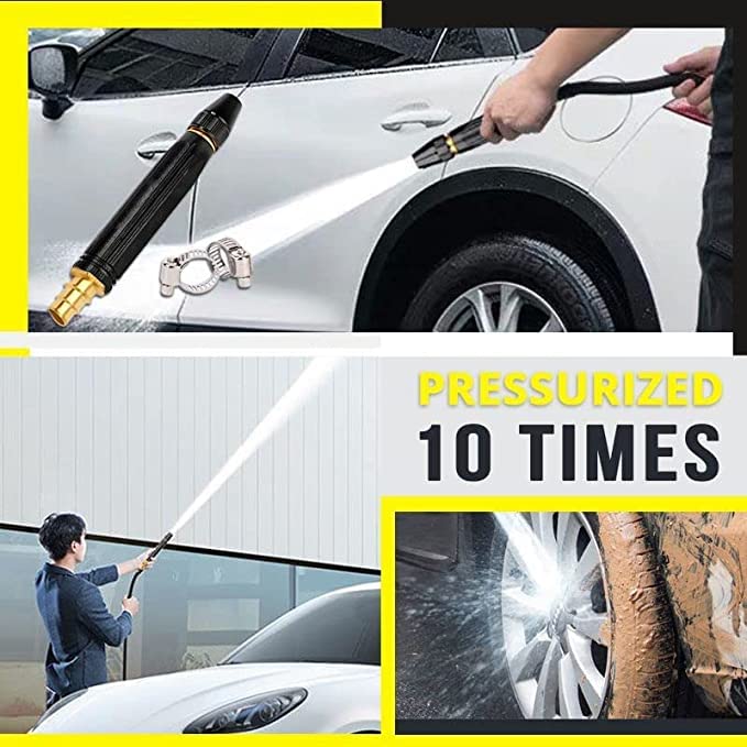 Compact brass tip spray gun size view