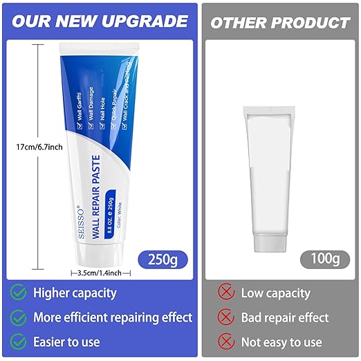 Paste nozzle applying filler into wall crack