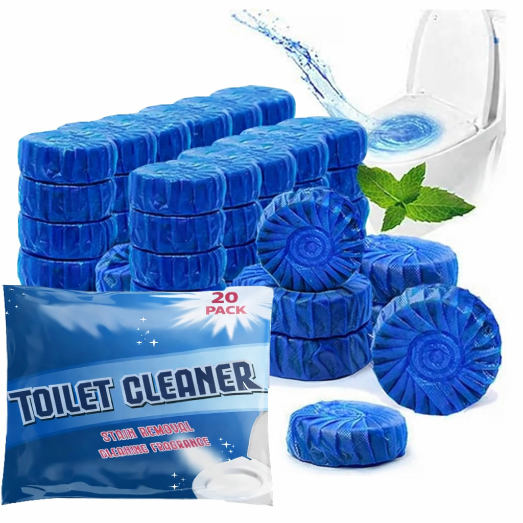 Toilet cleaning tablet dropped inside bowl