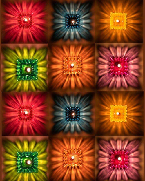 Lotus 3D Reflection Water Sensor Led Diya - pack of 12