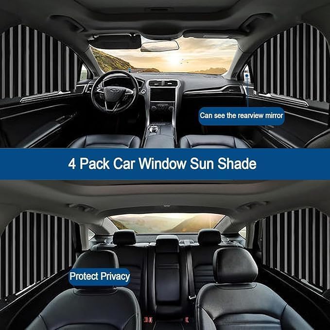 Magnetic car window curtain sunshade – photo 6 of 13
