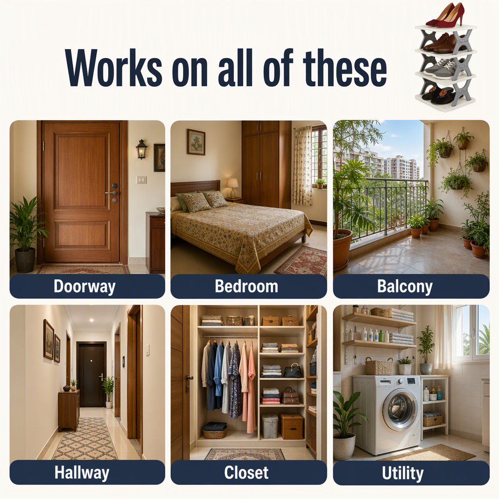 4 layer Shoe Rack – places