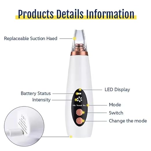 Compact blackhead remover tool held in hand for size