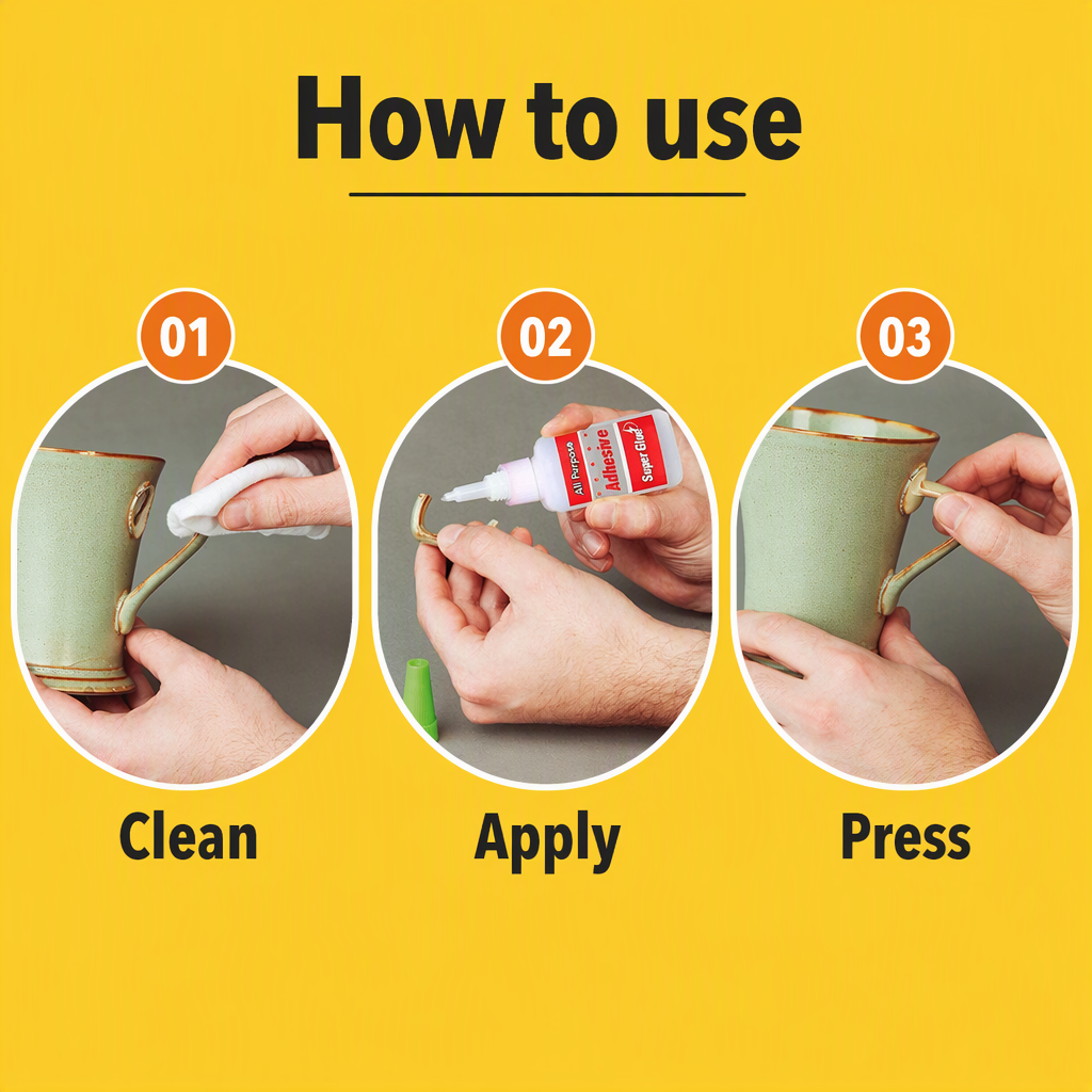 All Purpose Adhesive Super Glue 30 ml Pack of 1 – steps