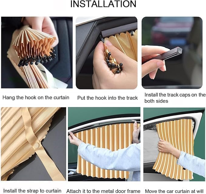 Foldable magnetic car window curtain sunshade – photo 14 of 16