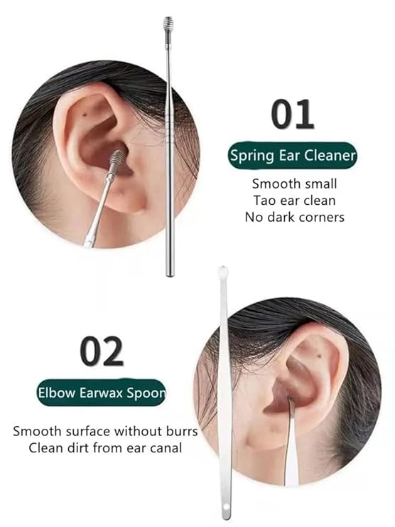 Compact ear cleaner kit size view