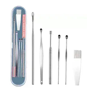 Ear wax cleaner tool set front view