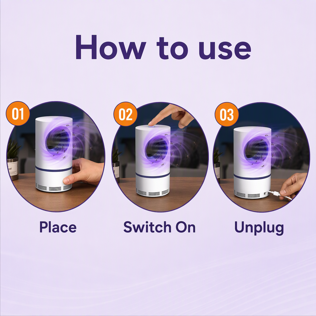 Electronic Mosquito Killer Machine Lamp – steps