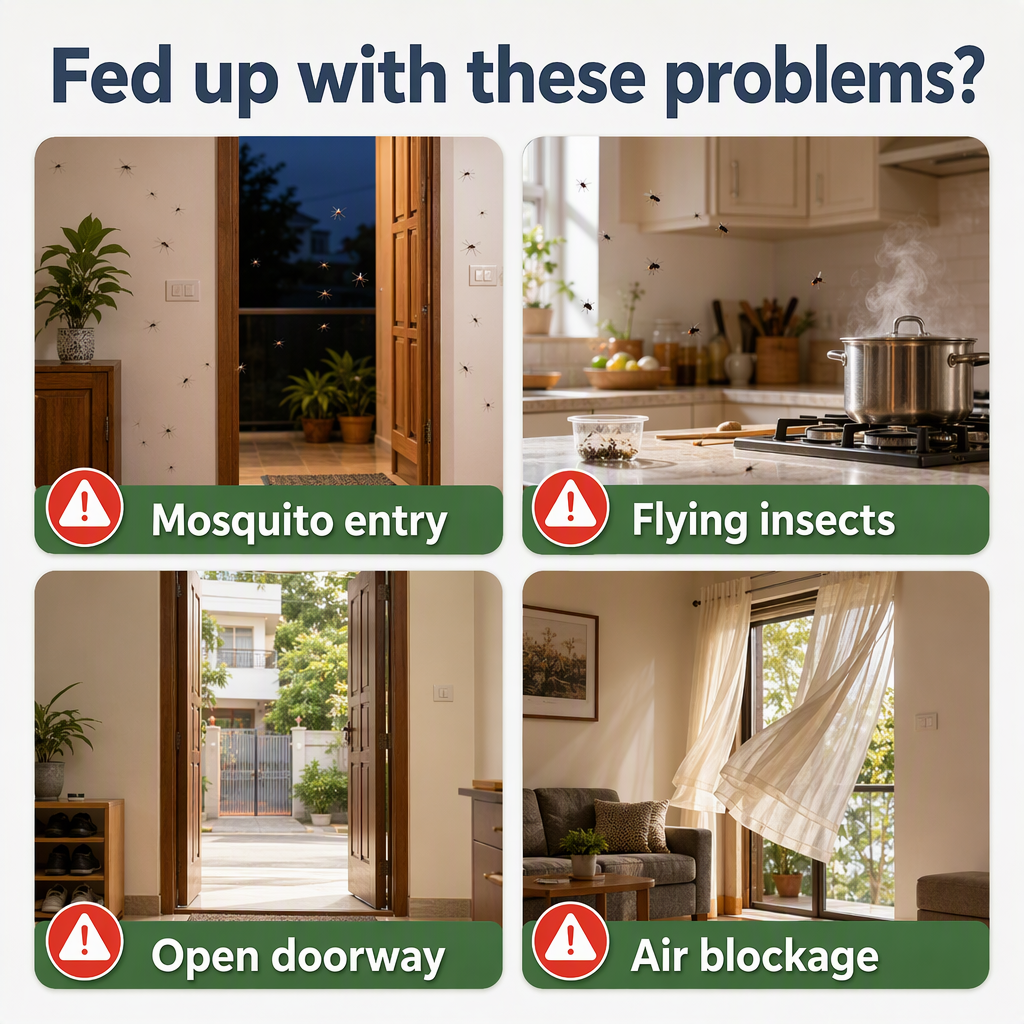Mesh Screen Net Home Magnetic Foldable Anti Mosquito Door Curtains 100*210CM which fits to Door Size - 7 Feet – problems