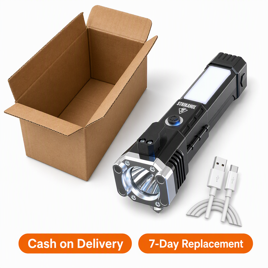 Multifunctional Work Portable Hammer LED Flashlight – box