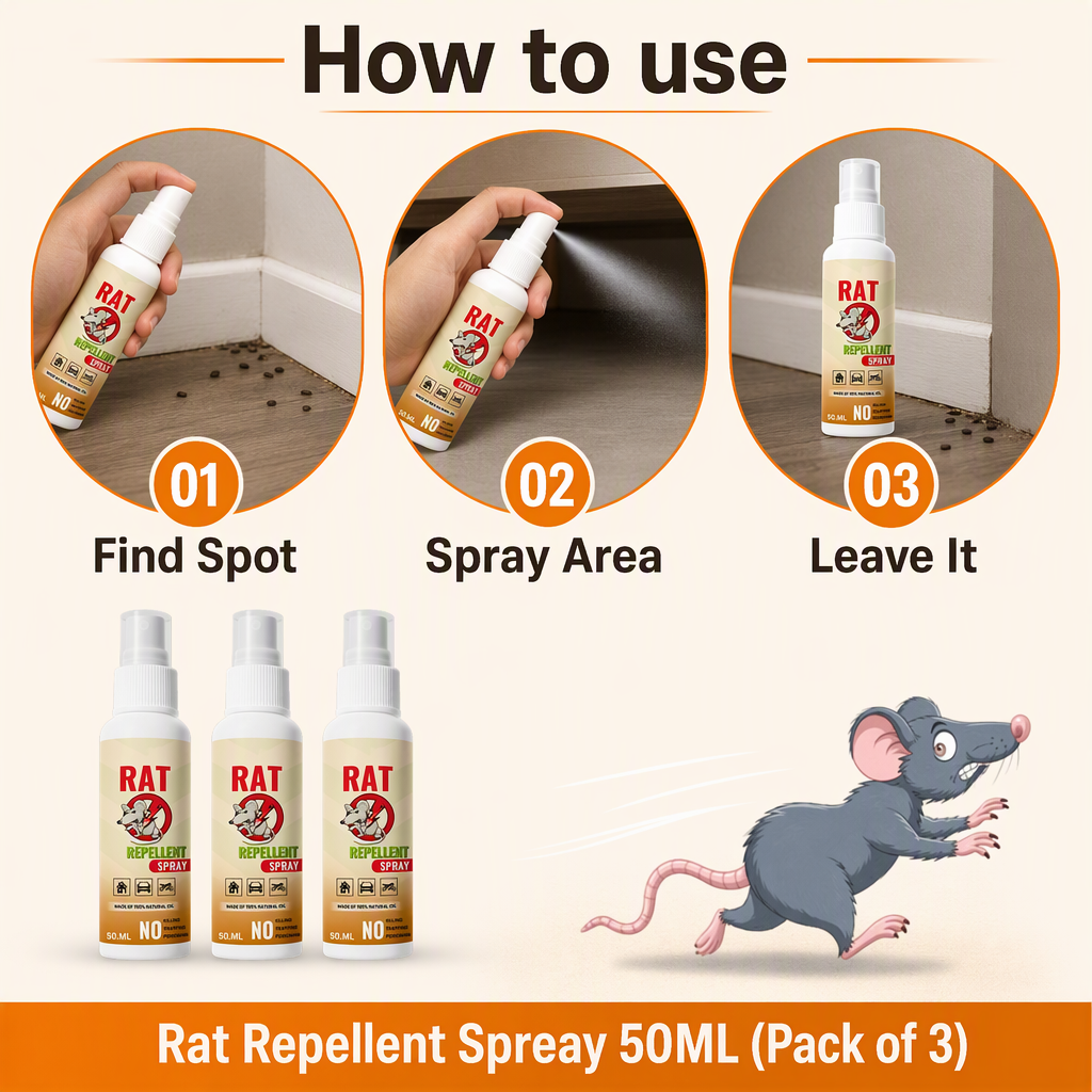 Rat Repellent Spreay 50ML (Pack of 3) – steps