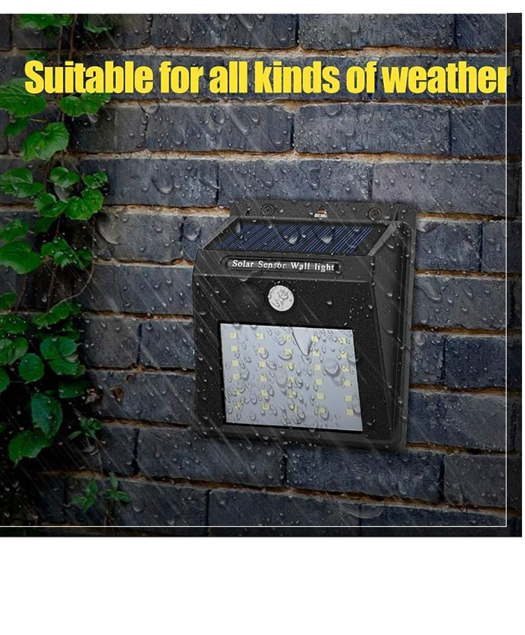 Motion sensor light mounted on outdoor wall