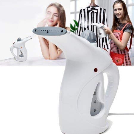 Handheld garment steamer front view