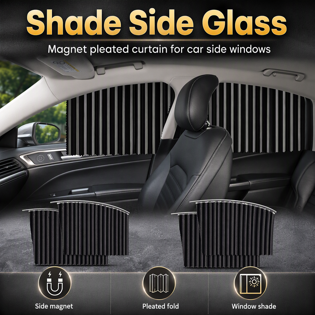 Sunshade Side Magnet Pleated Car Window Curtain – hero
