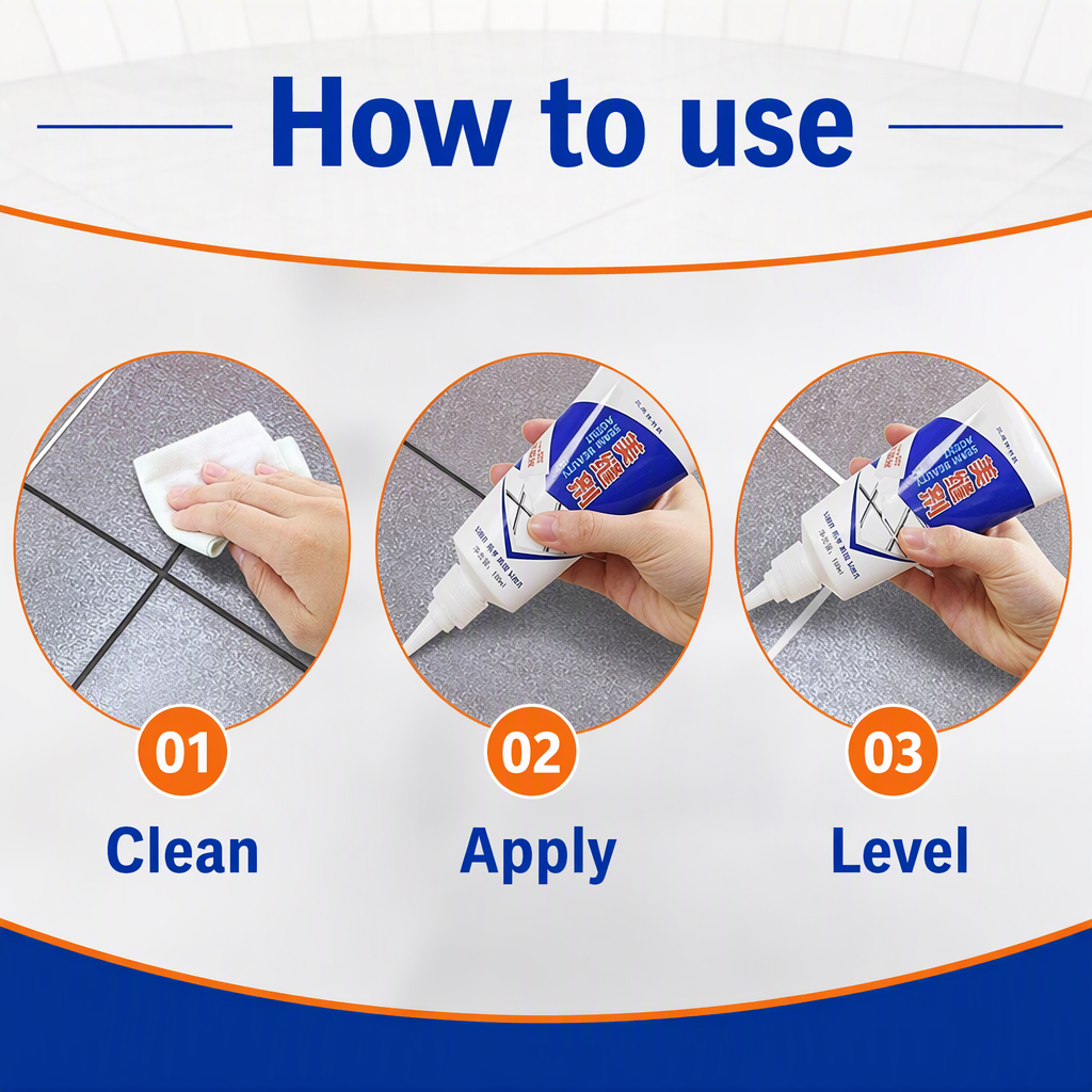 Tile Gap Filler Tube – steps