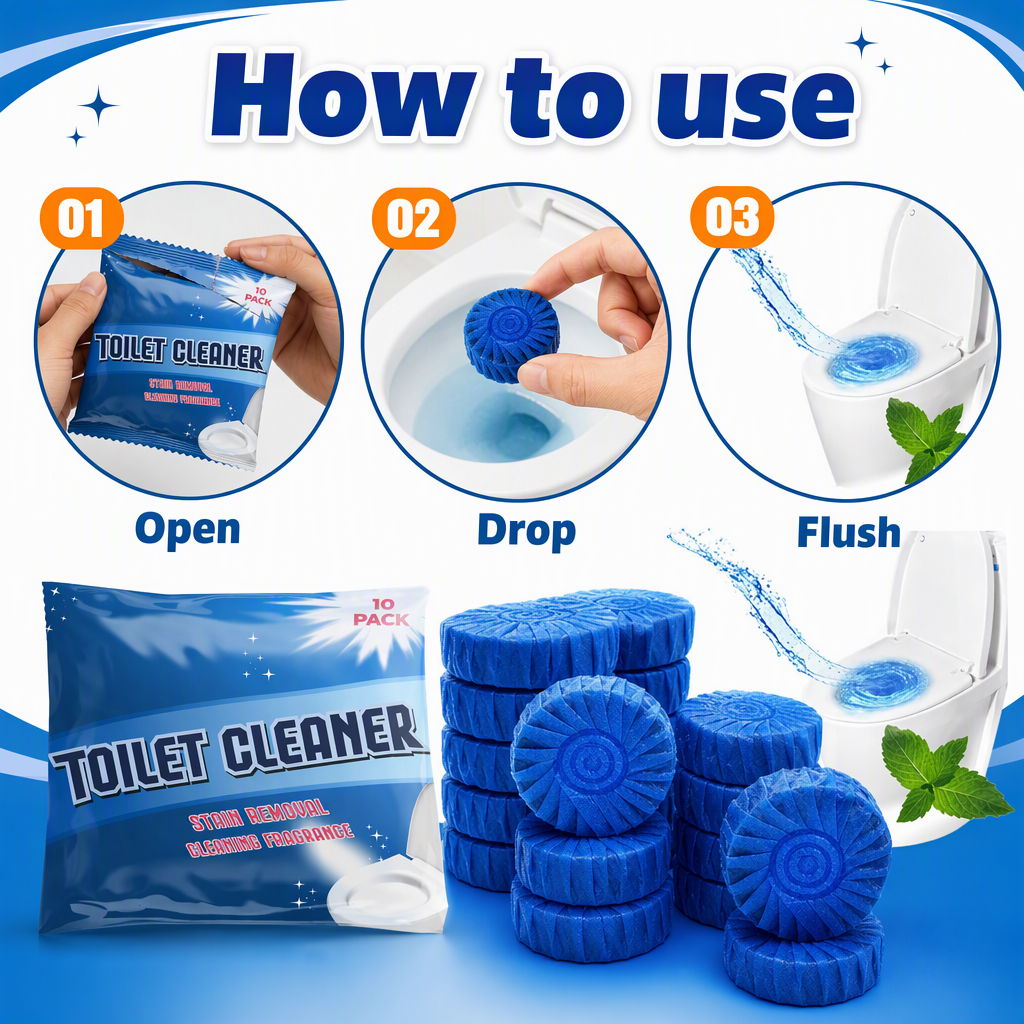 TOILET CLEANING TABLETS PACK OF 10,20,30 – steps