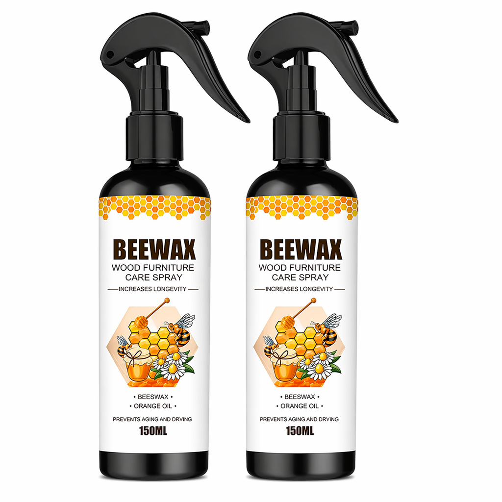 Beeswax spray polish pack of 2 front view