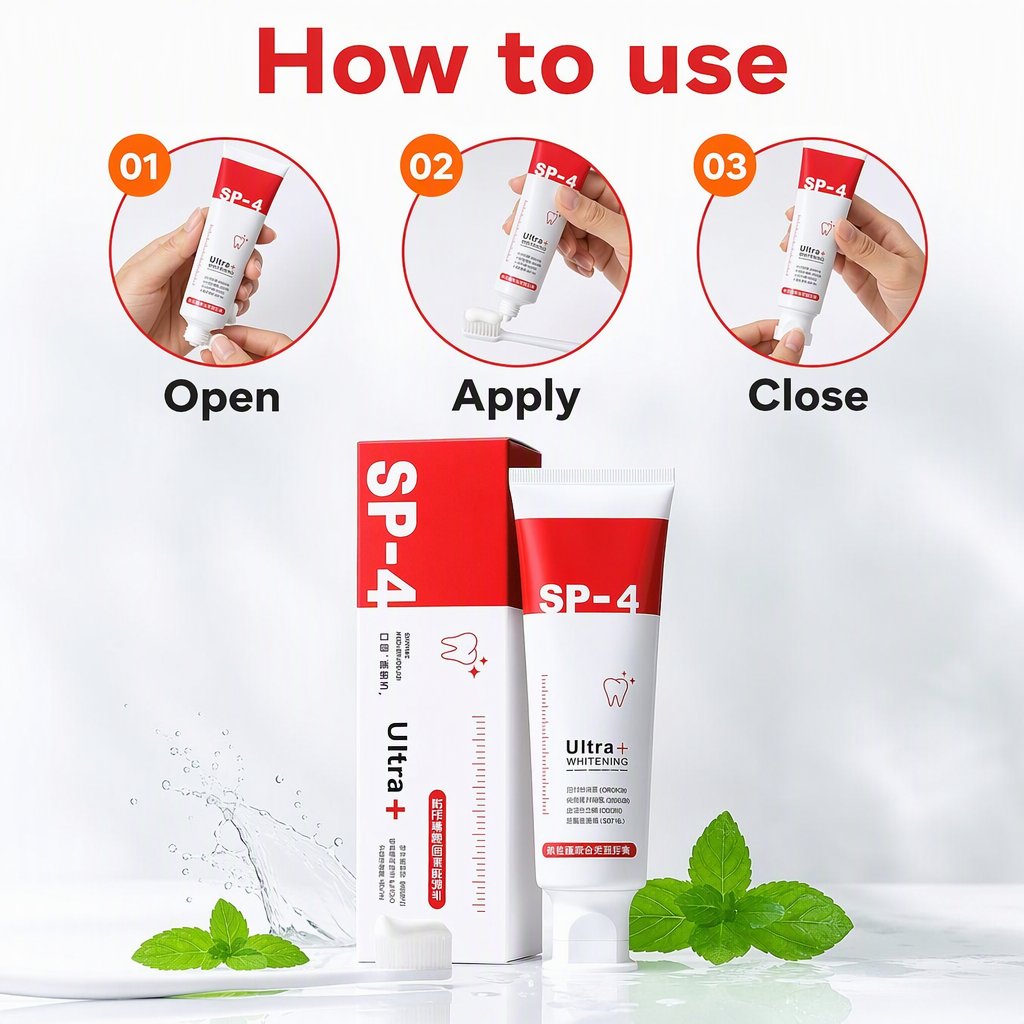 Whitening toothpaste – steps